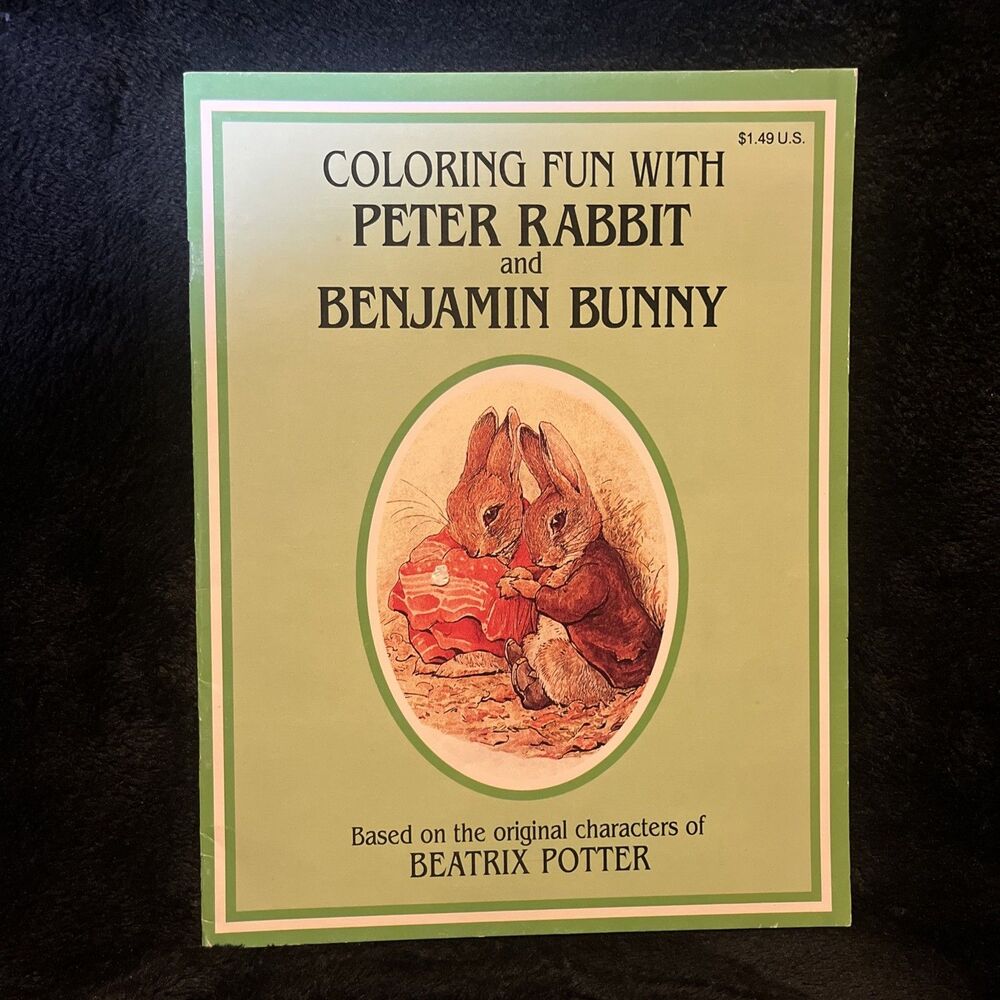 Peter Rabbit & Benjamin Bunny 1993 Coloring Book Beatrix Potter LANDOLL'S U.S.A.